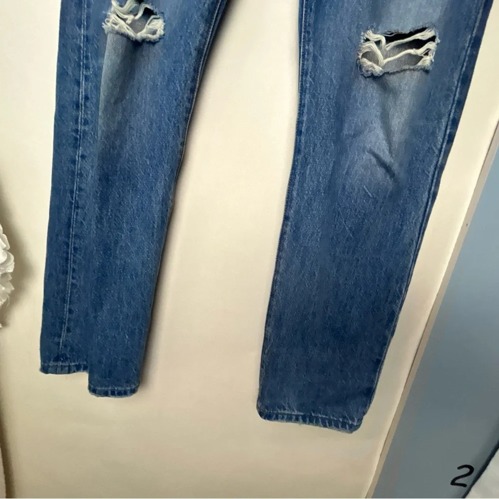 Levi's‎ 501 Distressed Button Fly Blue Jeans 30